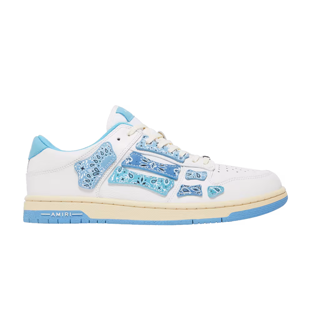 Amiri Skel Top Low Bandana - White Blue