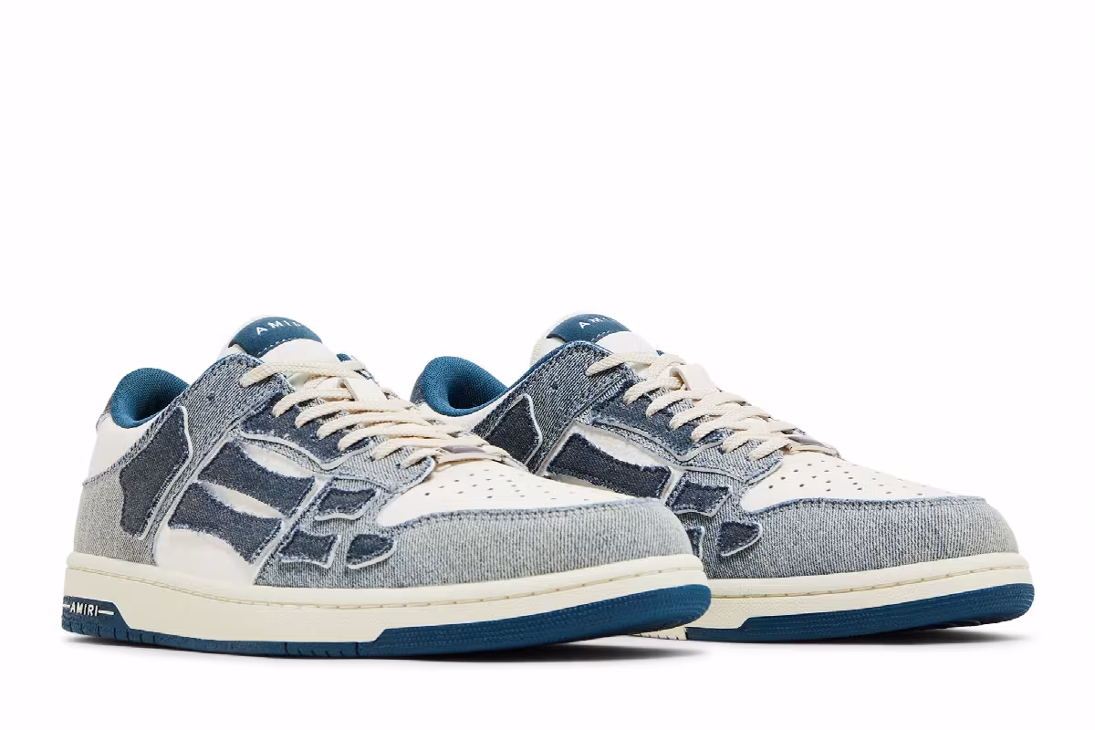 Amiri Skel Top Low Vintage Denim - Slate Blue, view 9