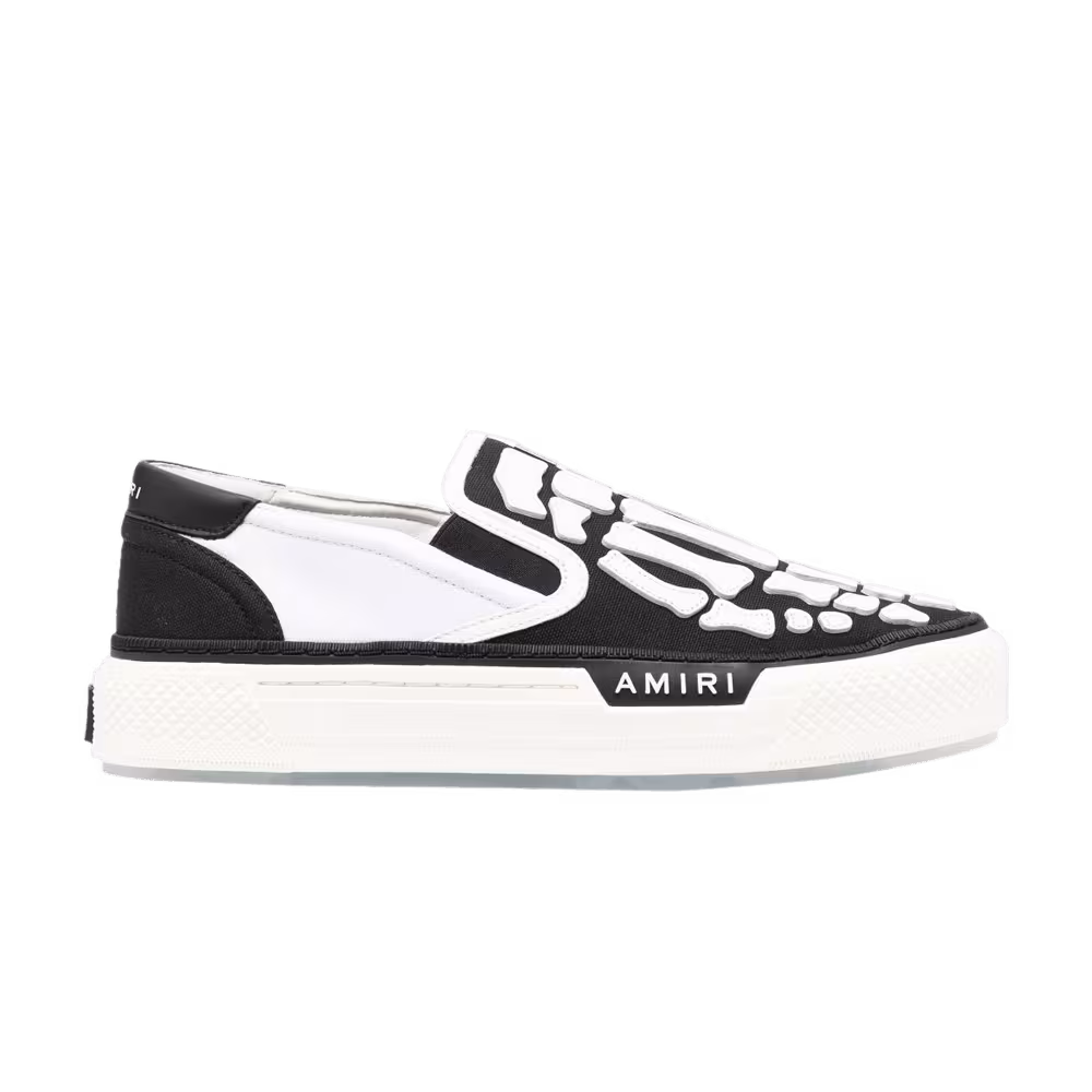 Amiri Skel Top Slip-On Black White
