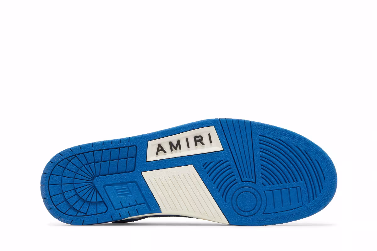 Amiri Skel Top Low White Blue, view 5