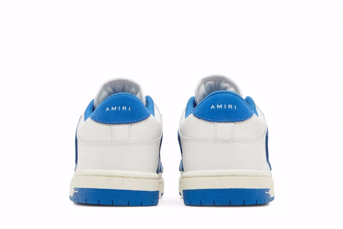 Amiri Skel Top Low White Blue, view 7