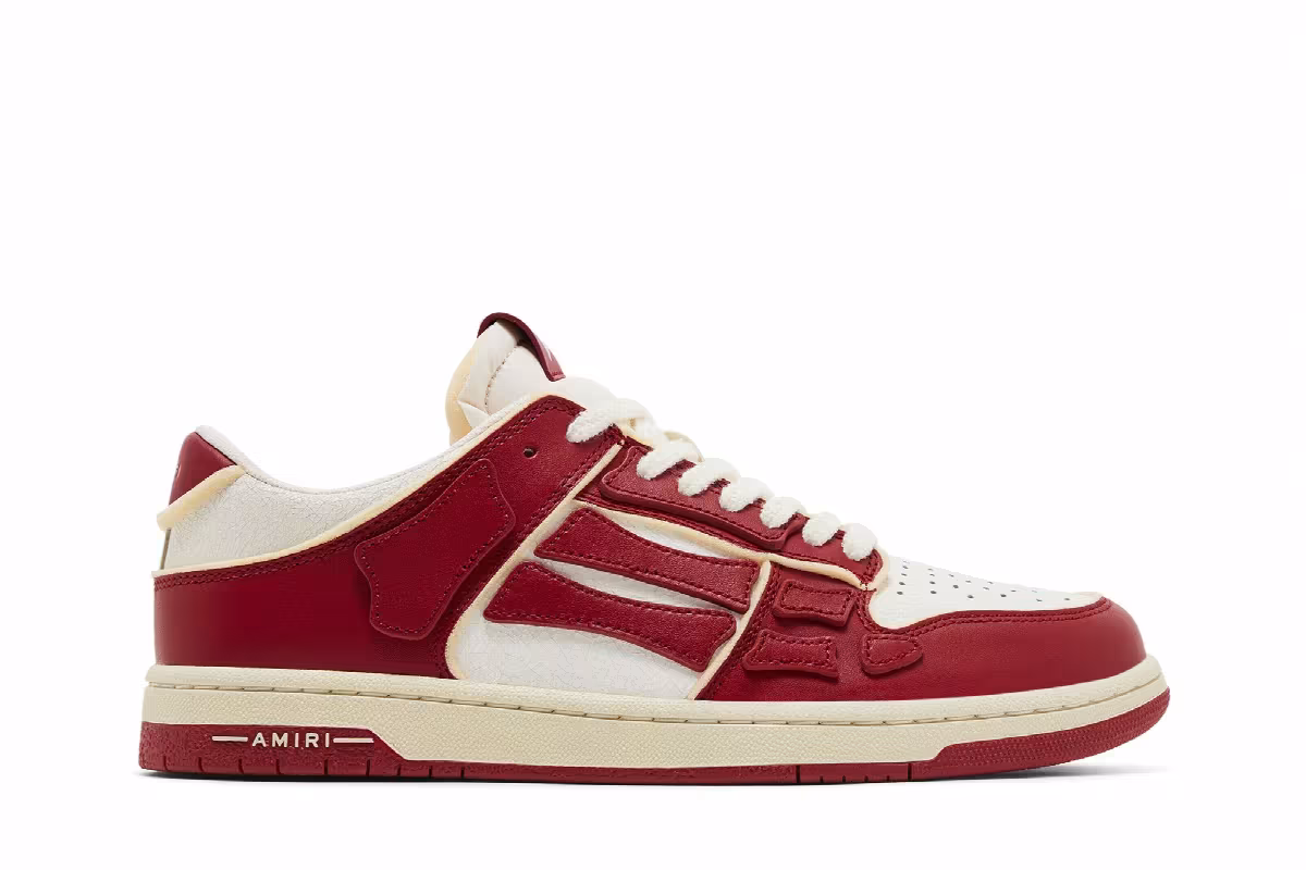 Amiri Skel Top Low Collegiate - Red White, view 2