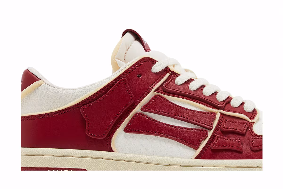 Amiri Skel Top Low Collegiate - Red White, view 3