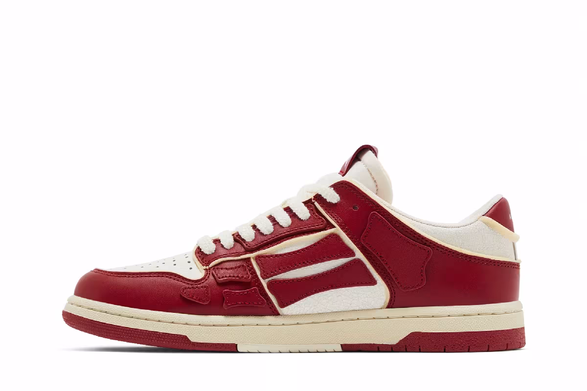 Amiri Skel Top Low Collegiate - Red White, view 4