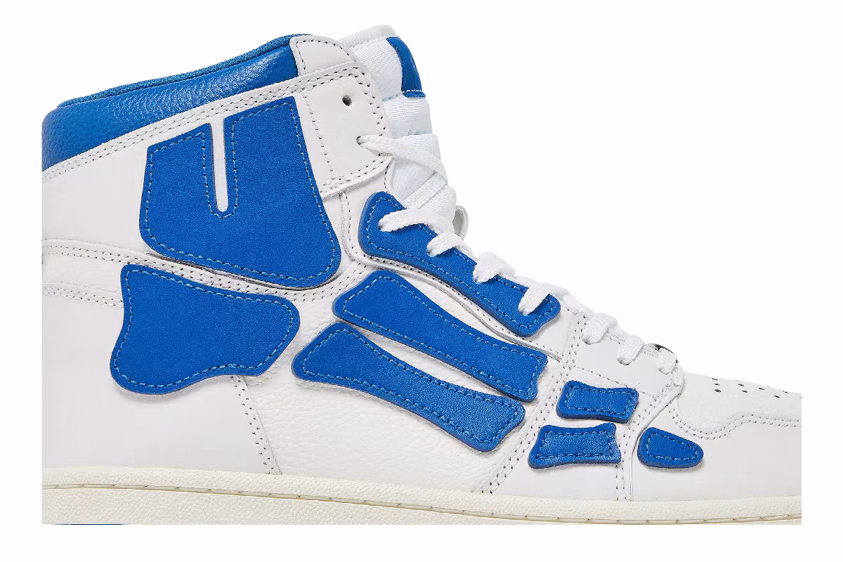 Amiri Skel Top High White Blue, view 3