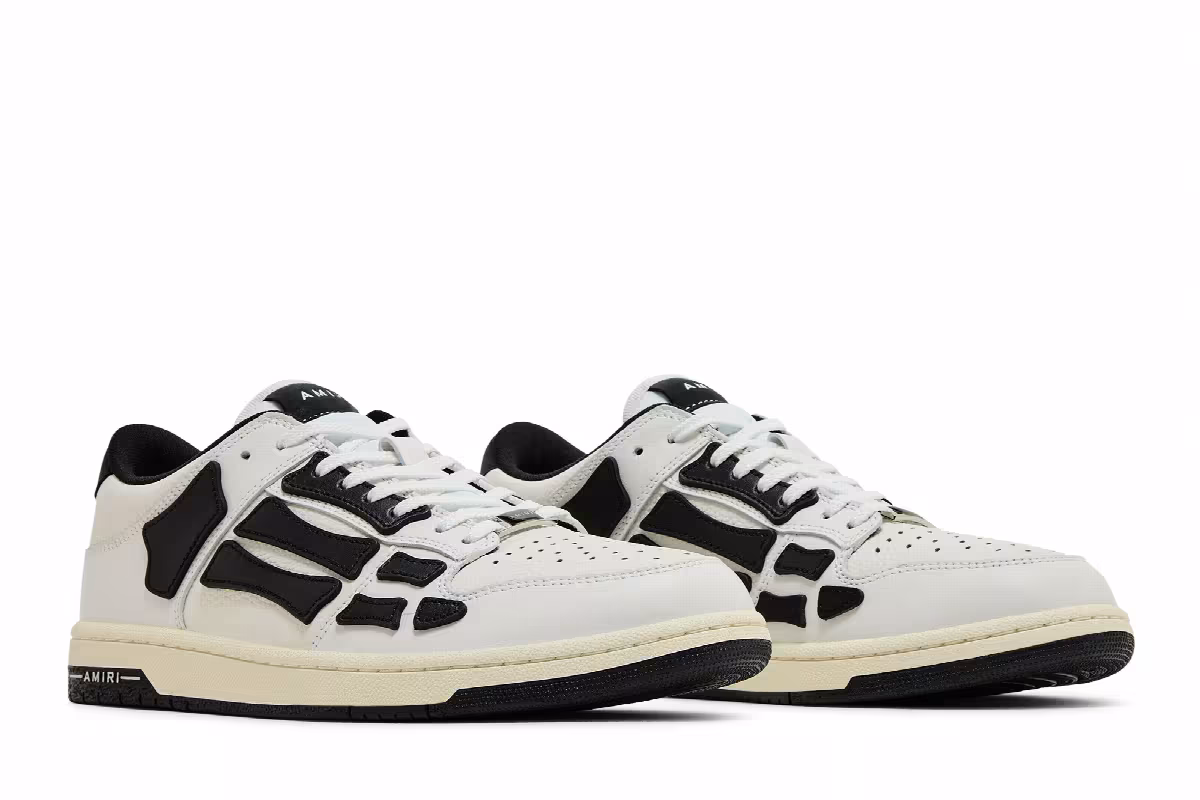 Amiri Skel Top Low White Black 2024, view 9