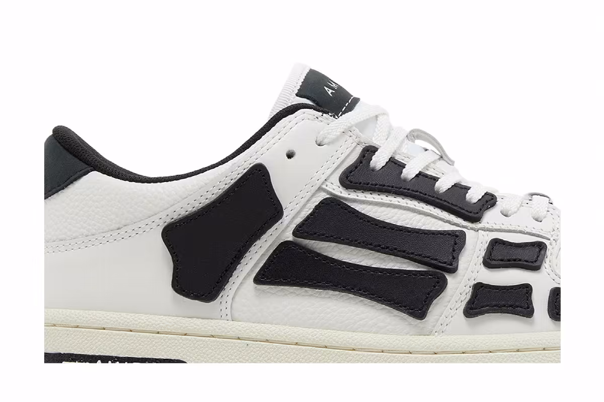 Amiri Women's Skel Top Low White Black, view 3