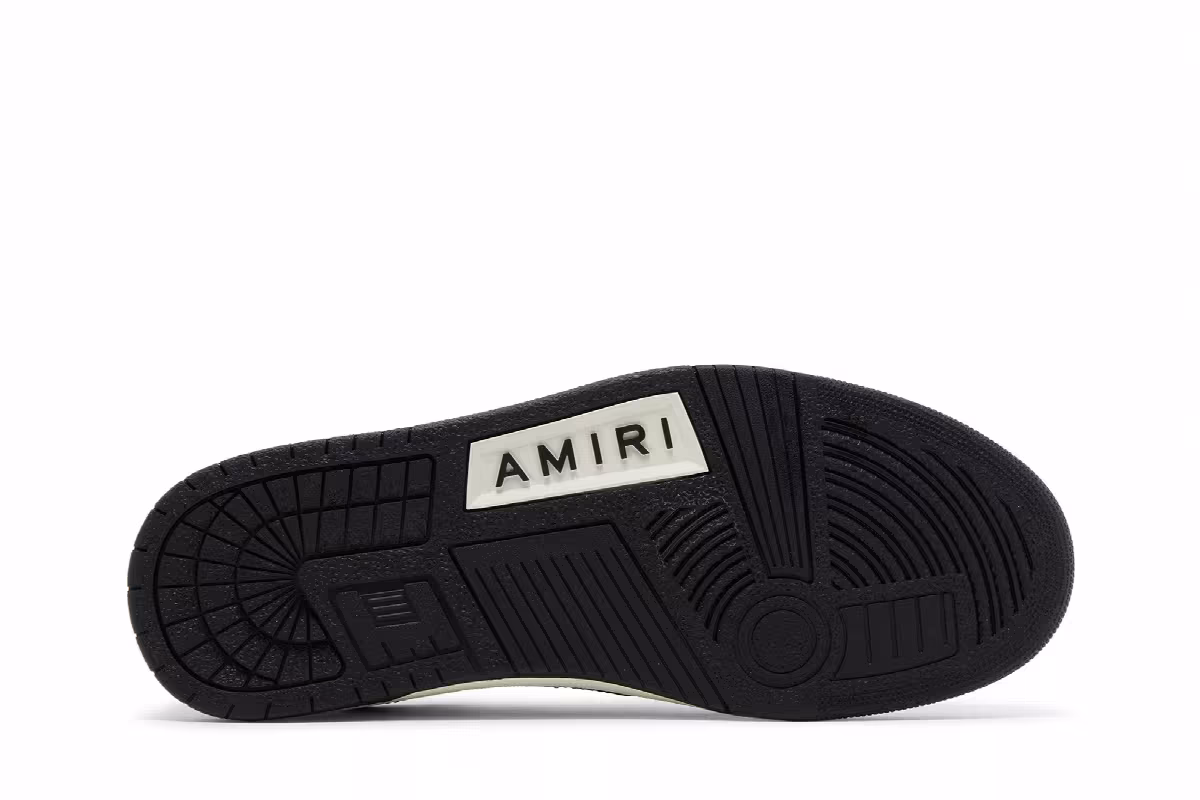 Amiri Women's Skel Top Low White Black, view 5