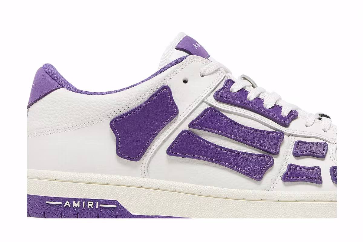 Amiri Skel Top Low White Purple, view 3