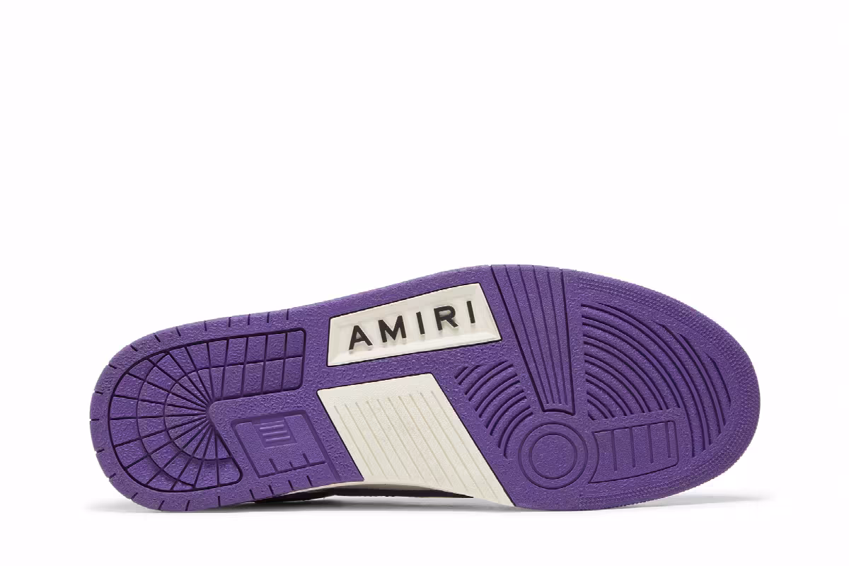 Amiri Skel Top Low White Purple, view 5