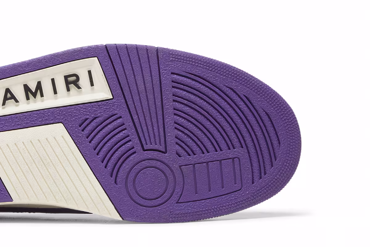 Amiri Skel Top Low White Purple, view 6
