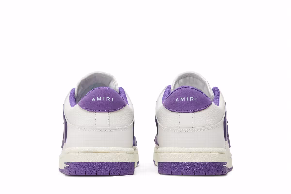 Amiri Skel Top Low White Purple, view 7