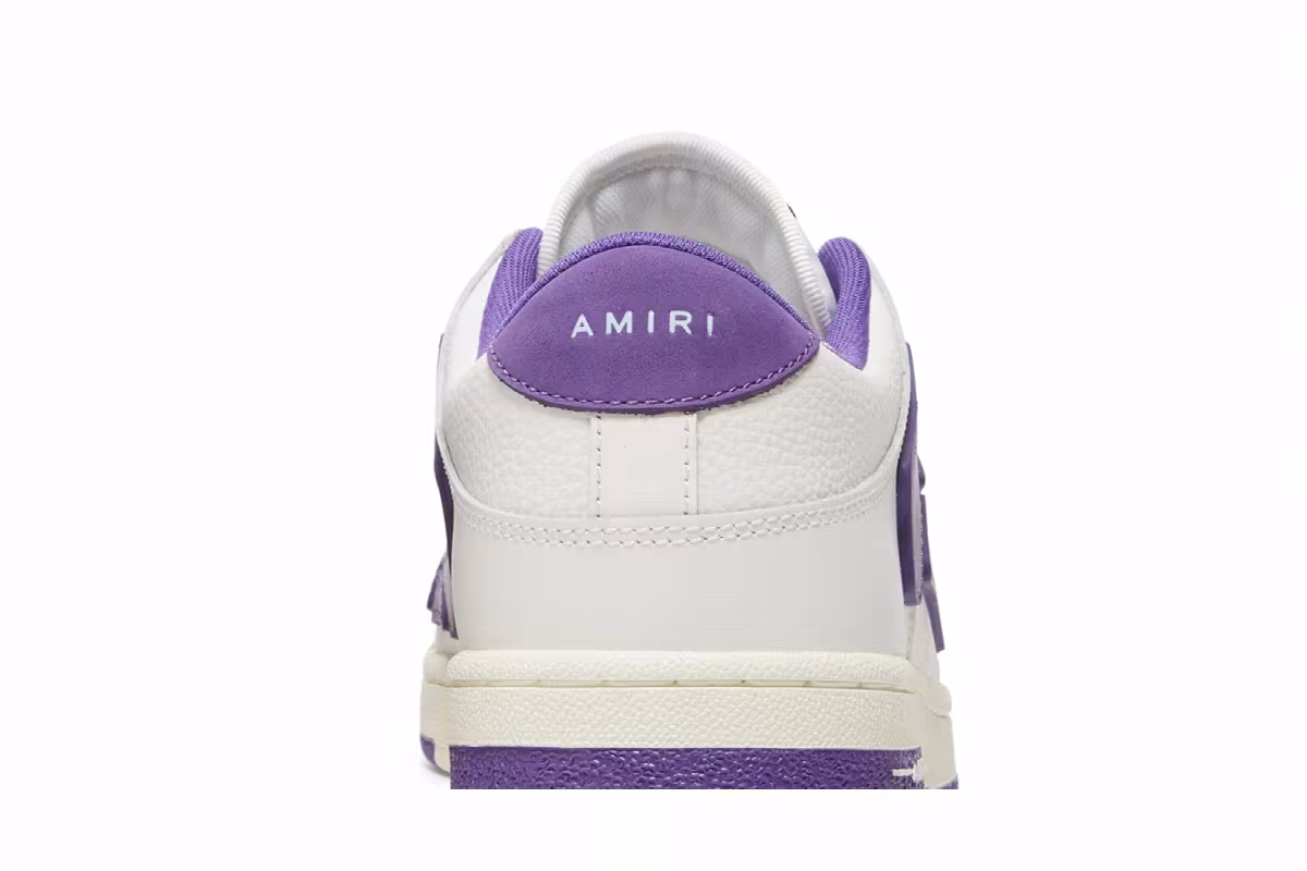 Amiri Skel Top Low White Purple, view 8