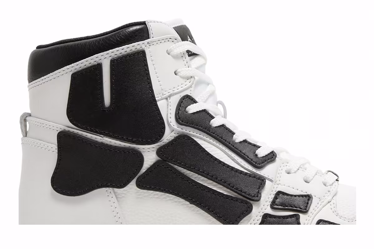 Amiri Skel Top High White Black, view 3