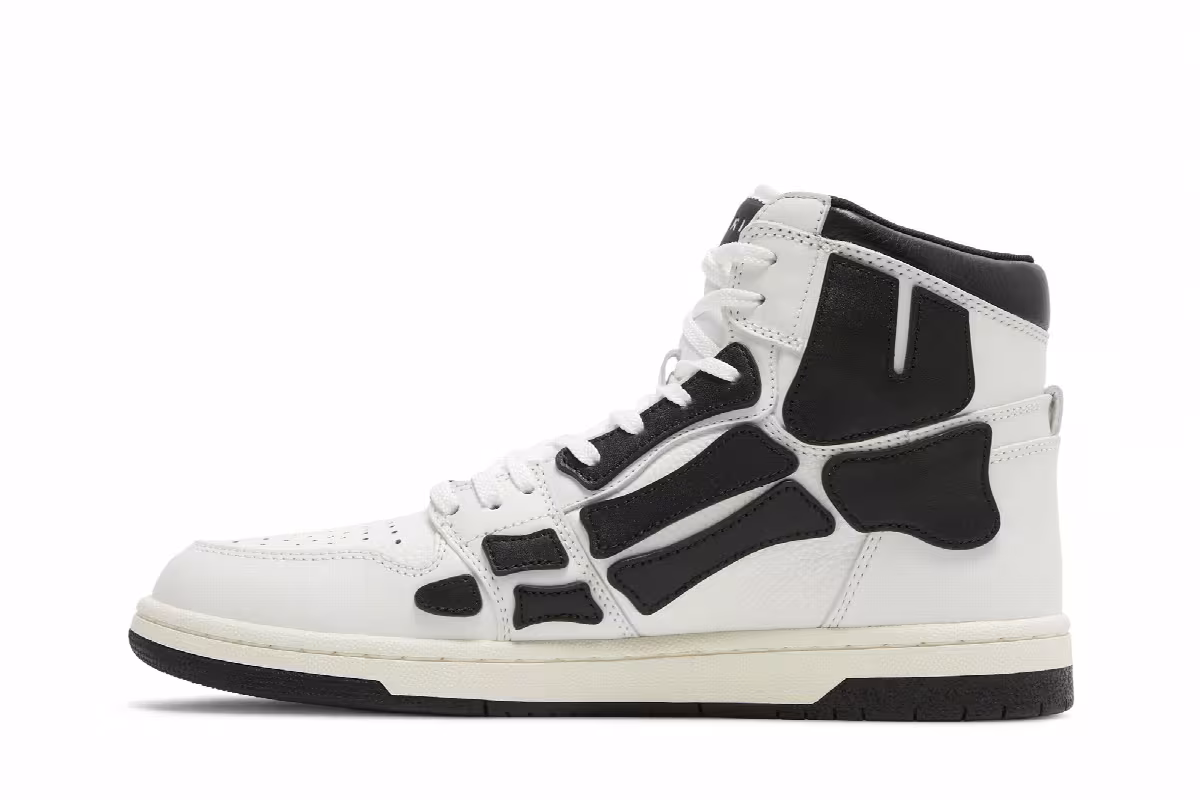 Amiri Skel Top High White Black, view 4
