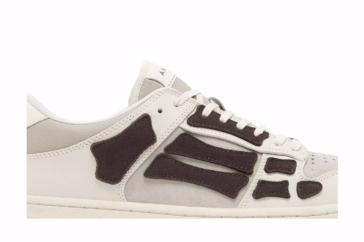 Amiri Skel Top Low White Brown, view 3