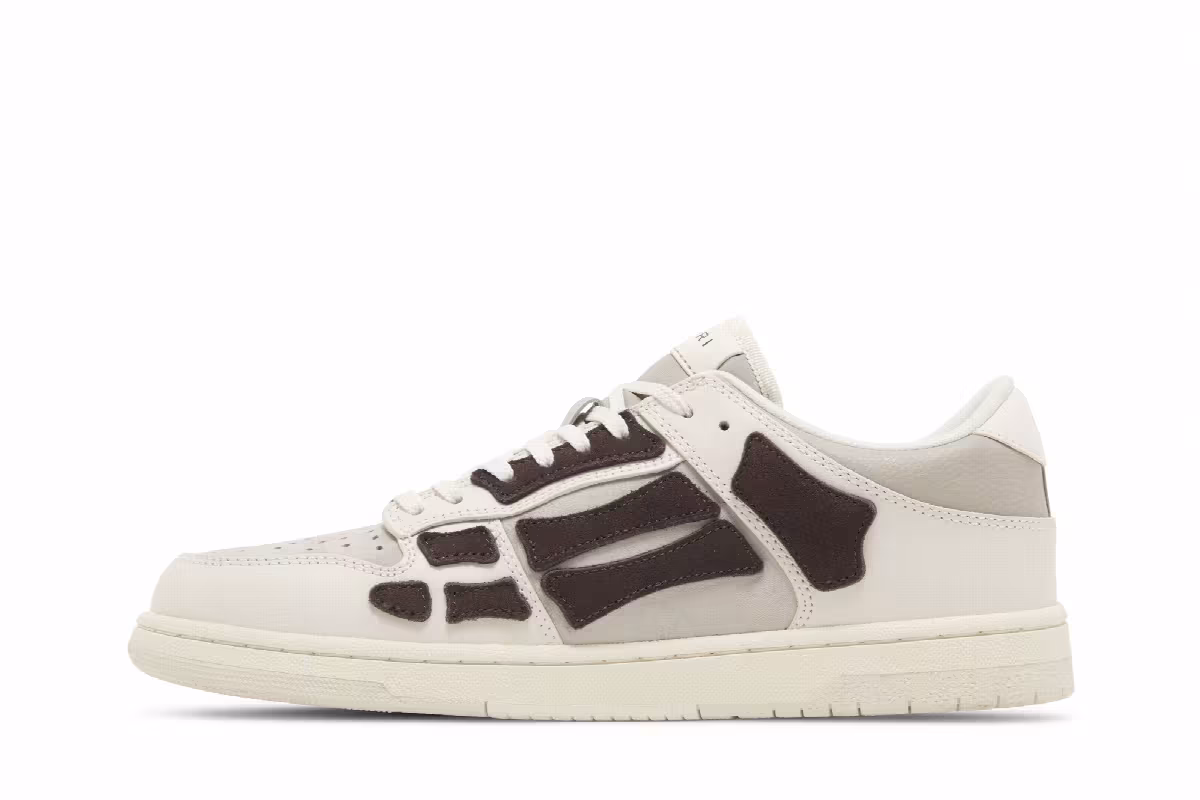 Amiri Skel Top Low White Brown, view 4
