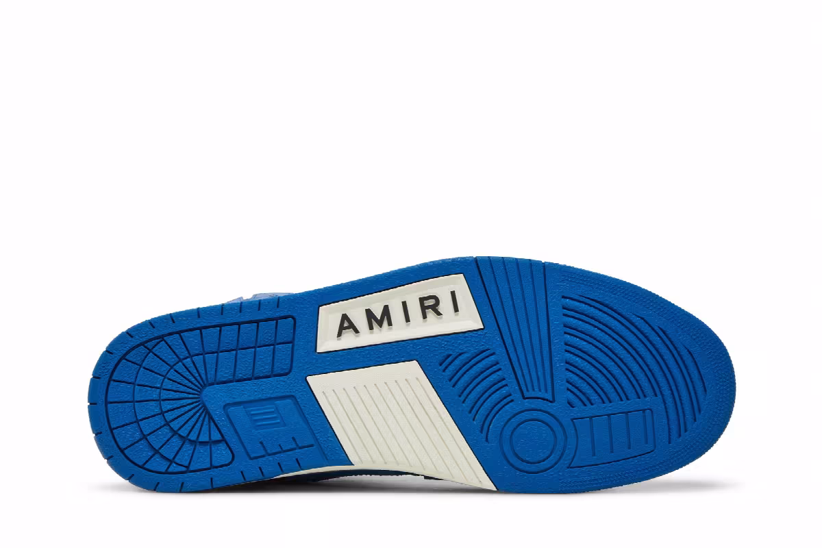 Amiri Skel Top High Blue White, view 5