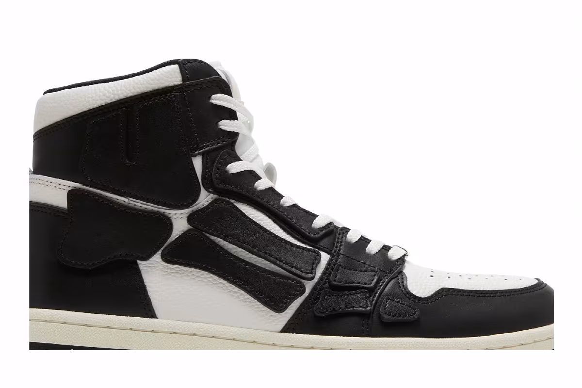 Amiri Skel Top High Black White, view 3