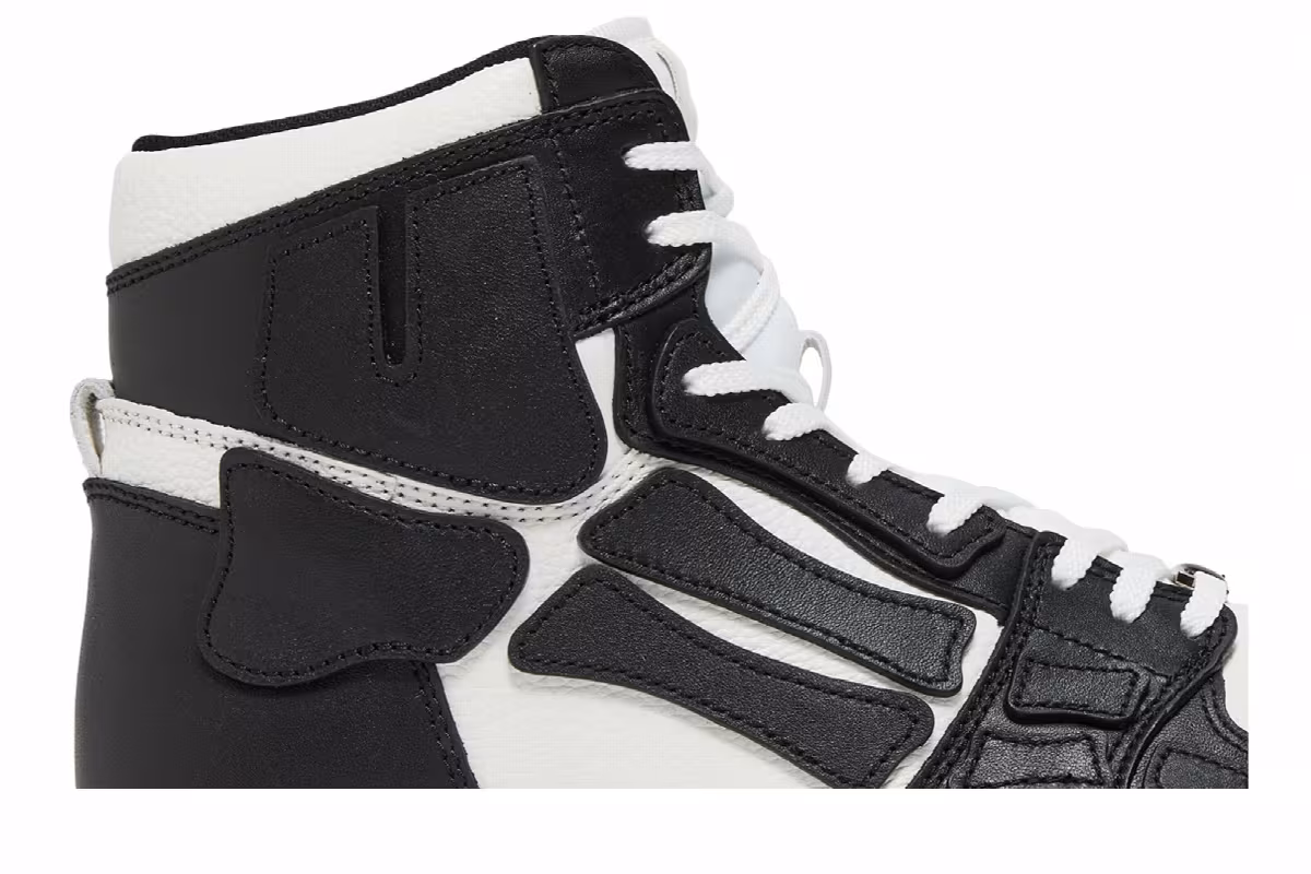 Amiri Skel Top High White Black, view 3