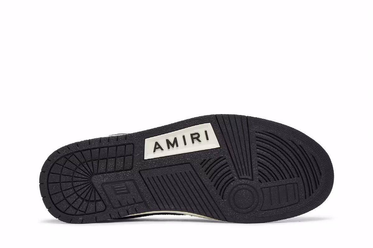 Amiri Skel Top High White Black, view 5
