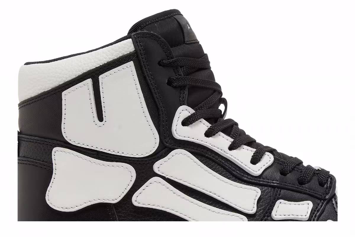 Amiri Skel Top High Black White, view 3