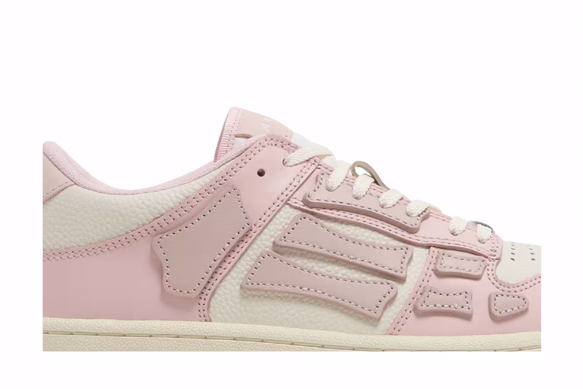 Amiri Women's Skel Top Low White Pink, view 3