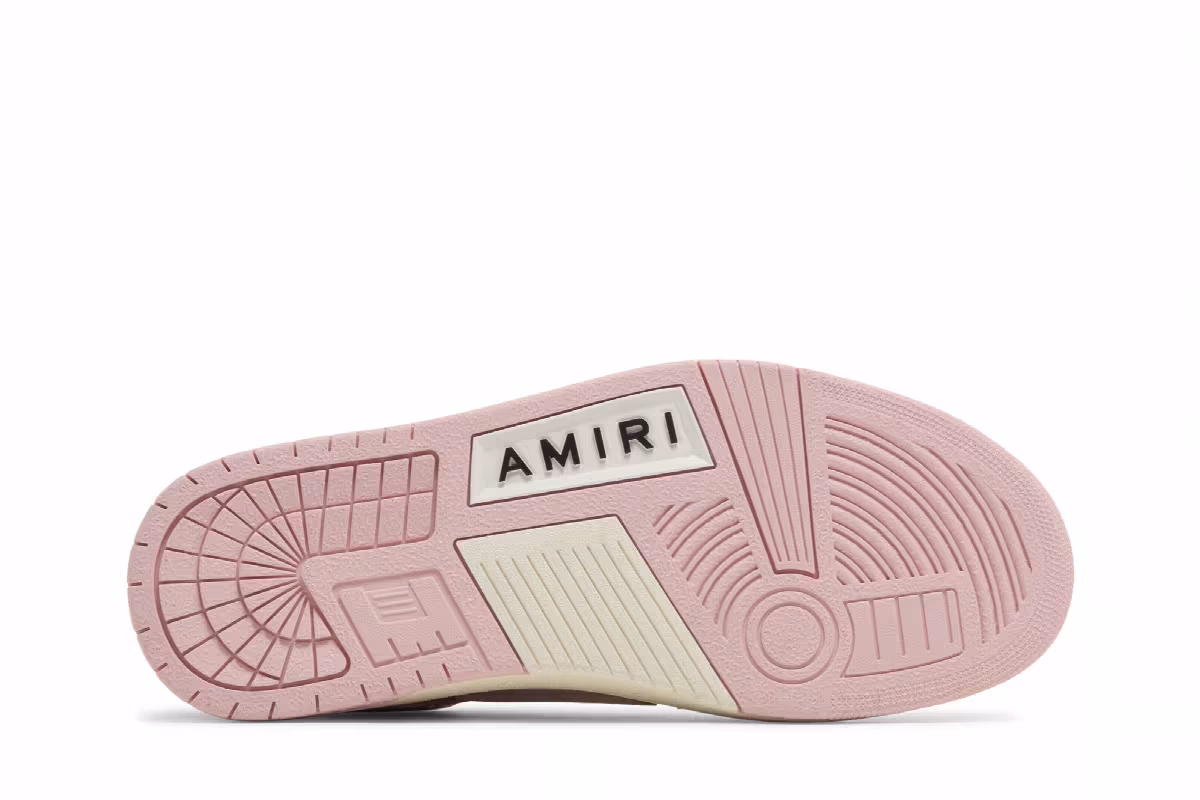 Amiri Women's Skel Top Low White Pink, view 5