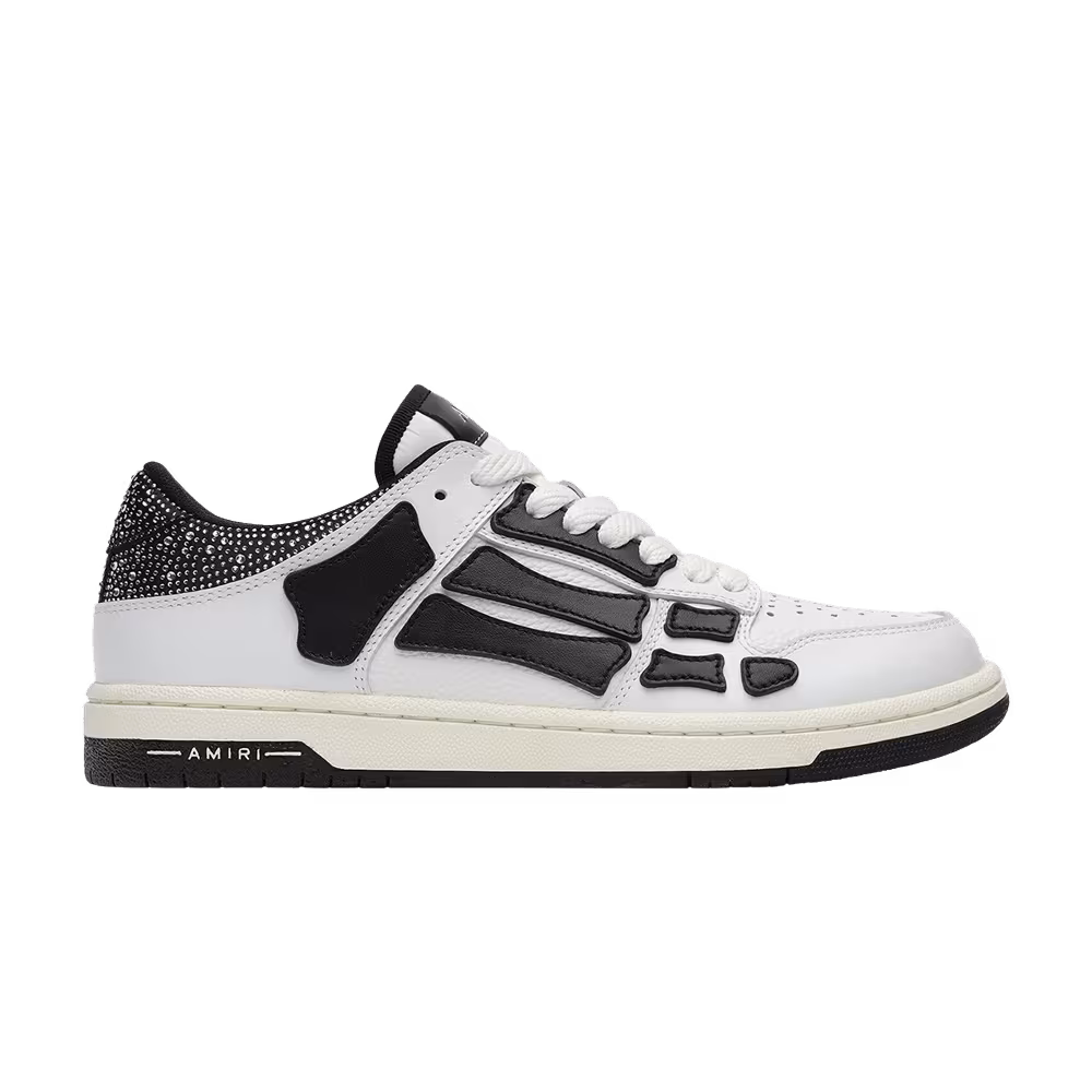 Amiri Women's Skel Top Low White Black Crystal