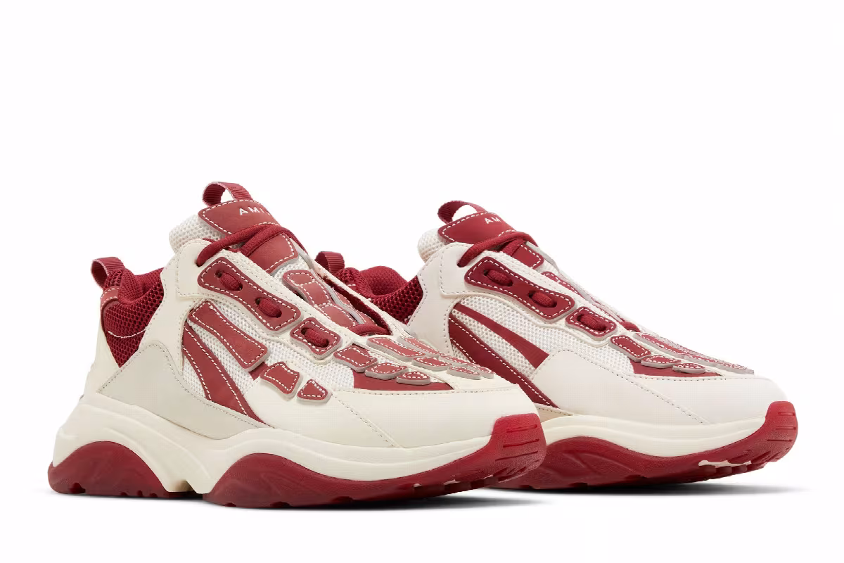 Amiri Bone Runner White Red, view 9