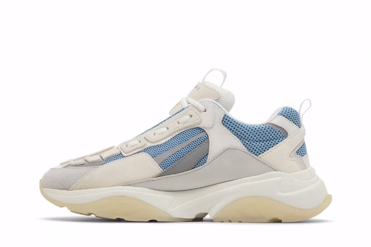 Amiri Bone Runner White Teal, view 4