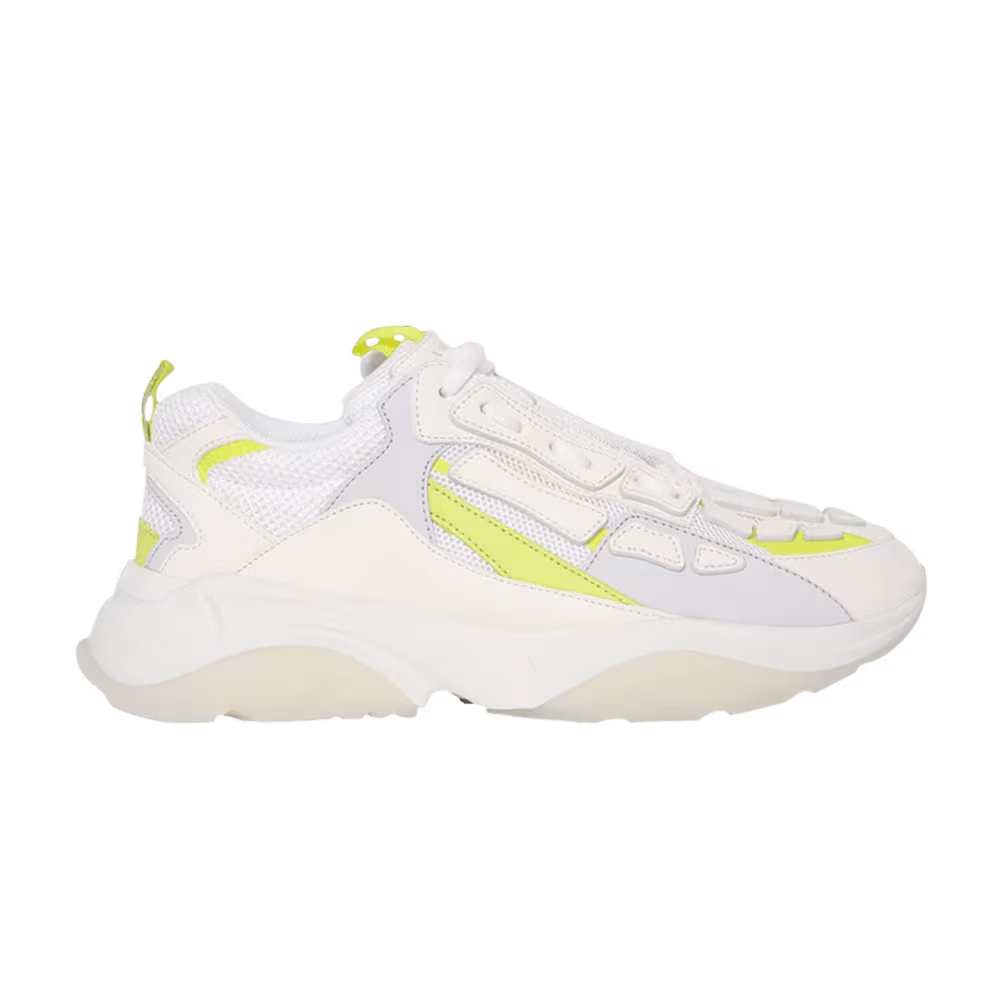 Amiri Bone Runner White Neon Yellow