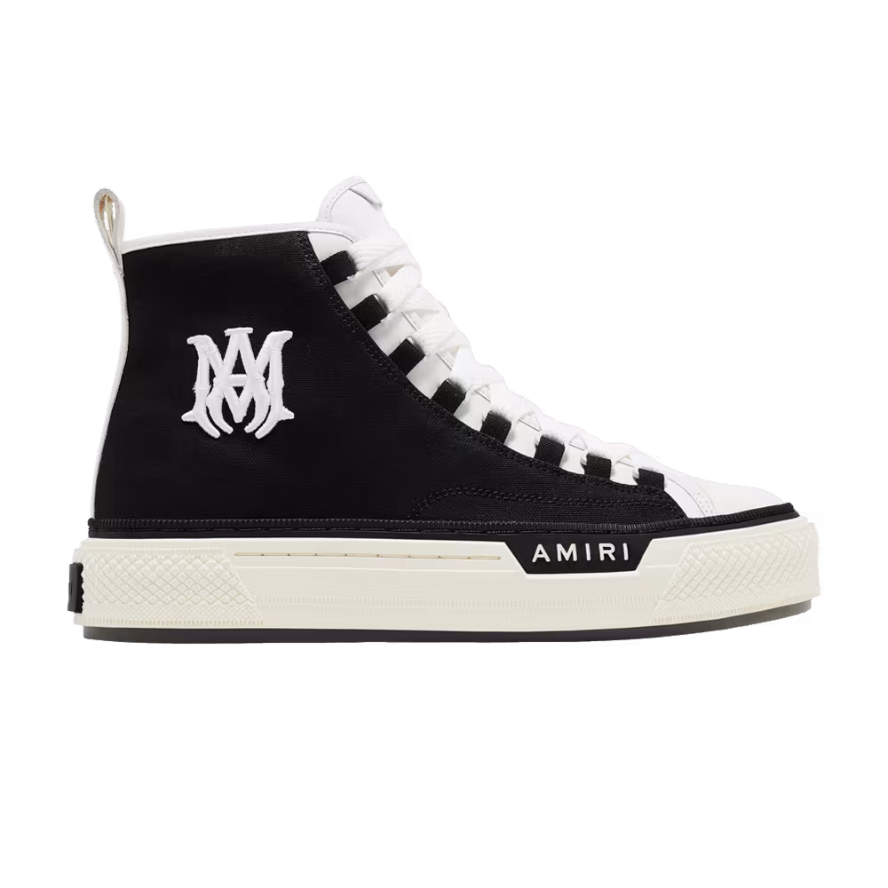 Amiri M.A. Logo Court High Black White