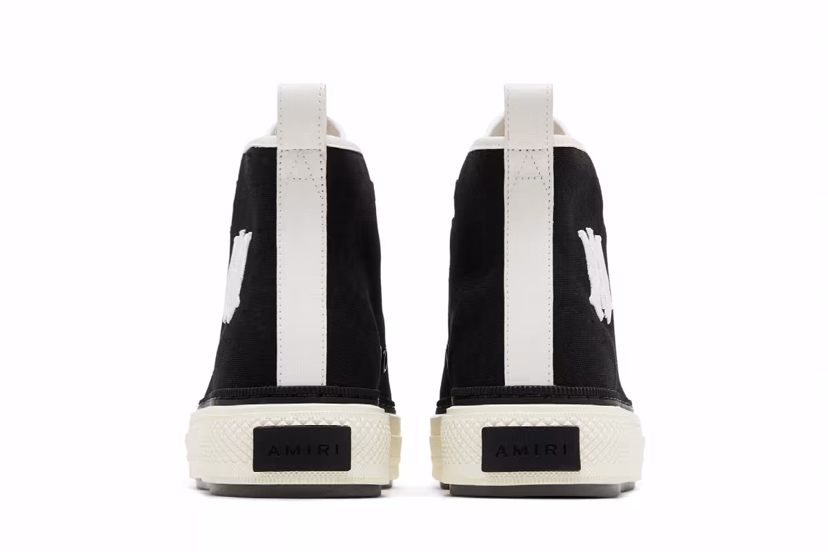 Amiri M.A. Logo Court High Black White, view 7