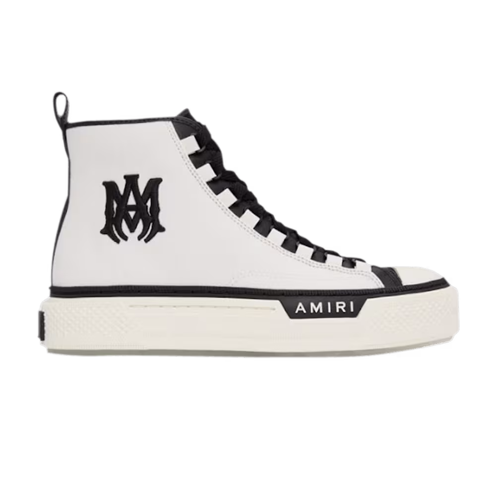 Amiri M.A. Logo Court High White Black