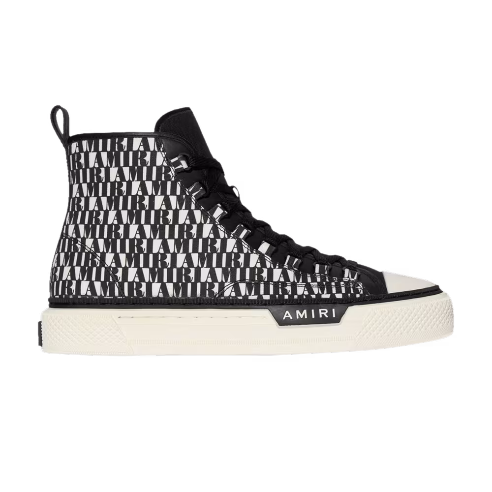 Amiri Court High Allover Logo - Black White