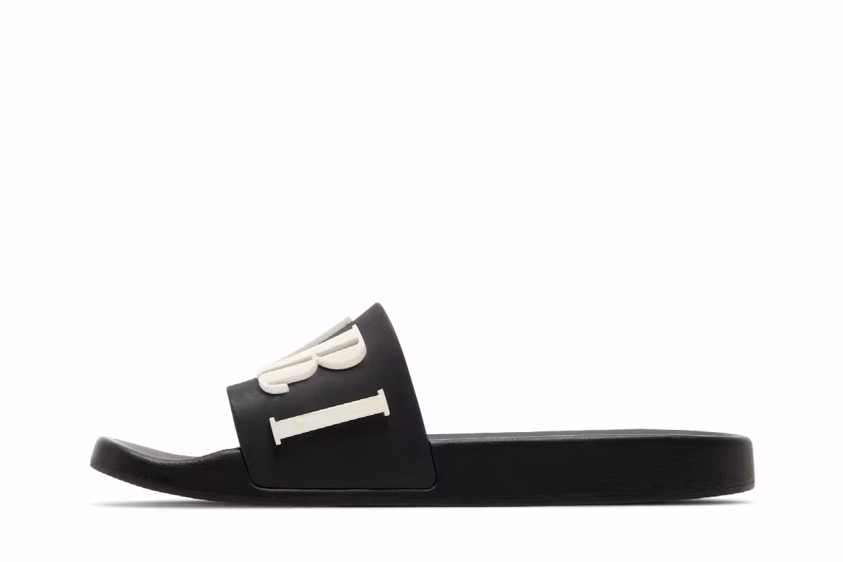Amiri Logo Pool Slide Black, view 4