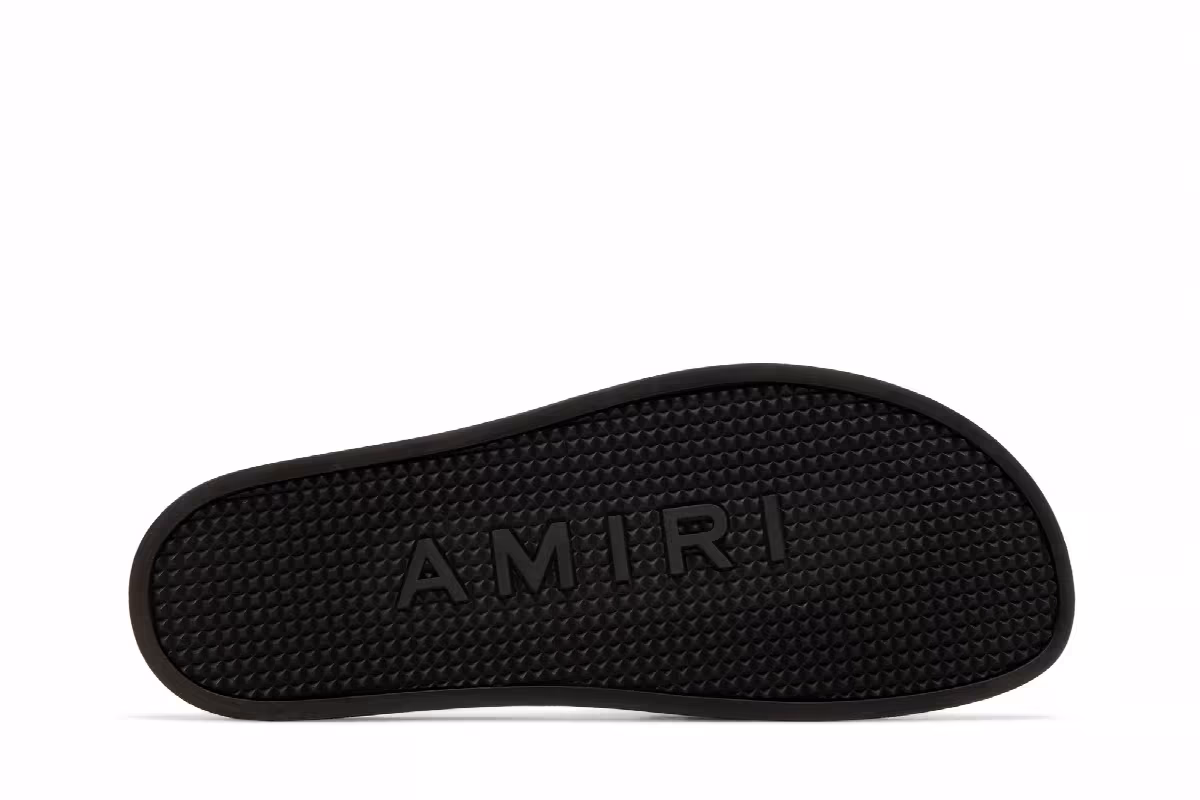 Amiri Logo Pool Slide Black, view 5