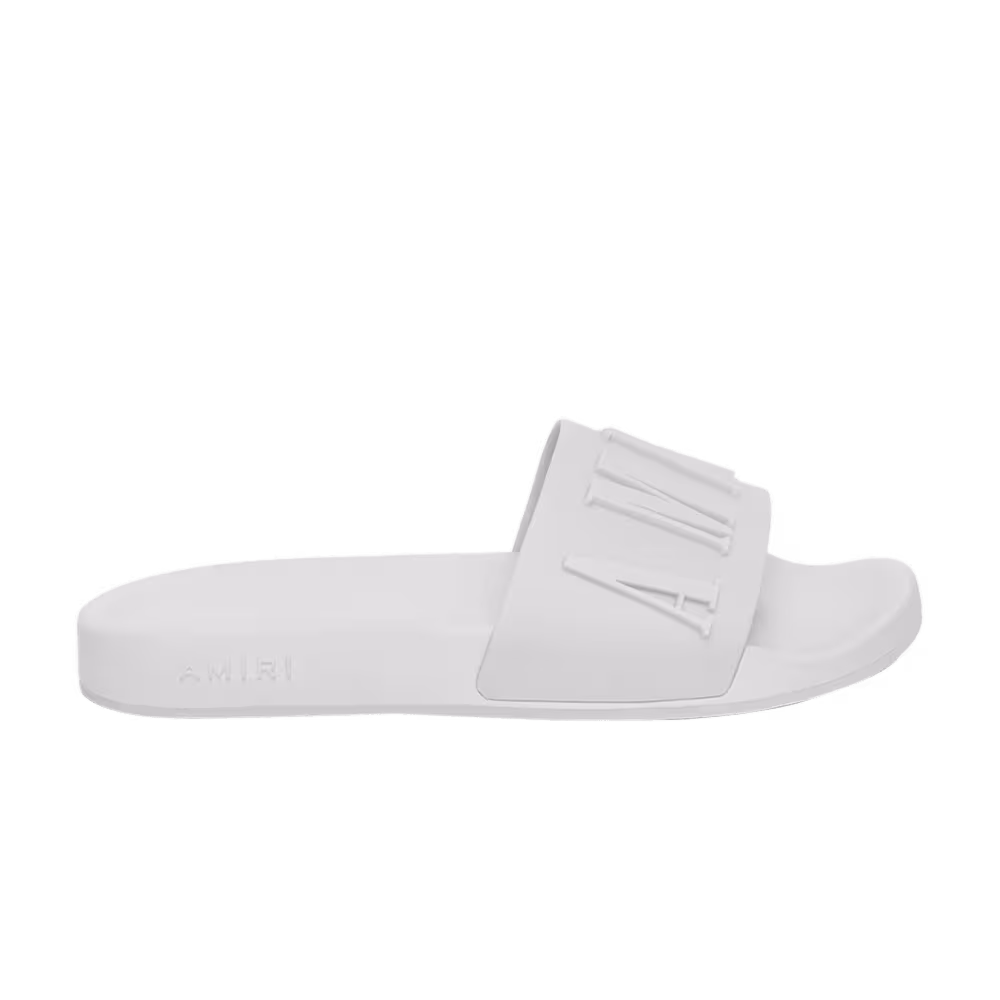 Amiri Logo Pool Slide White
