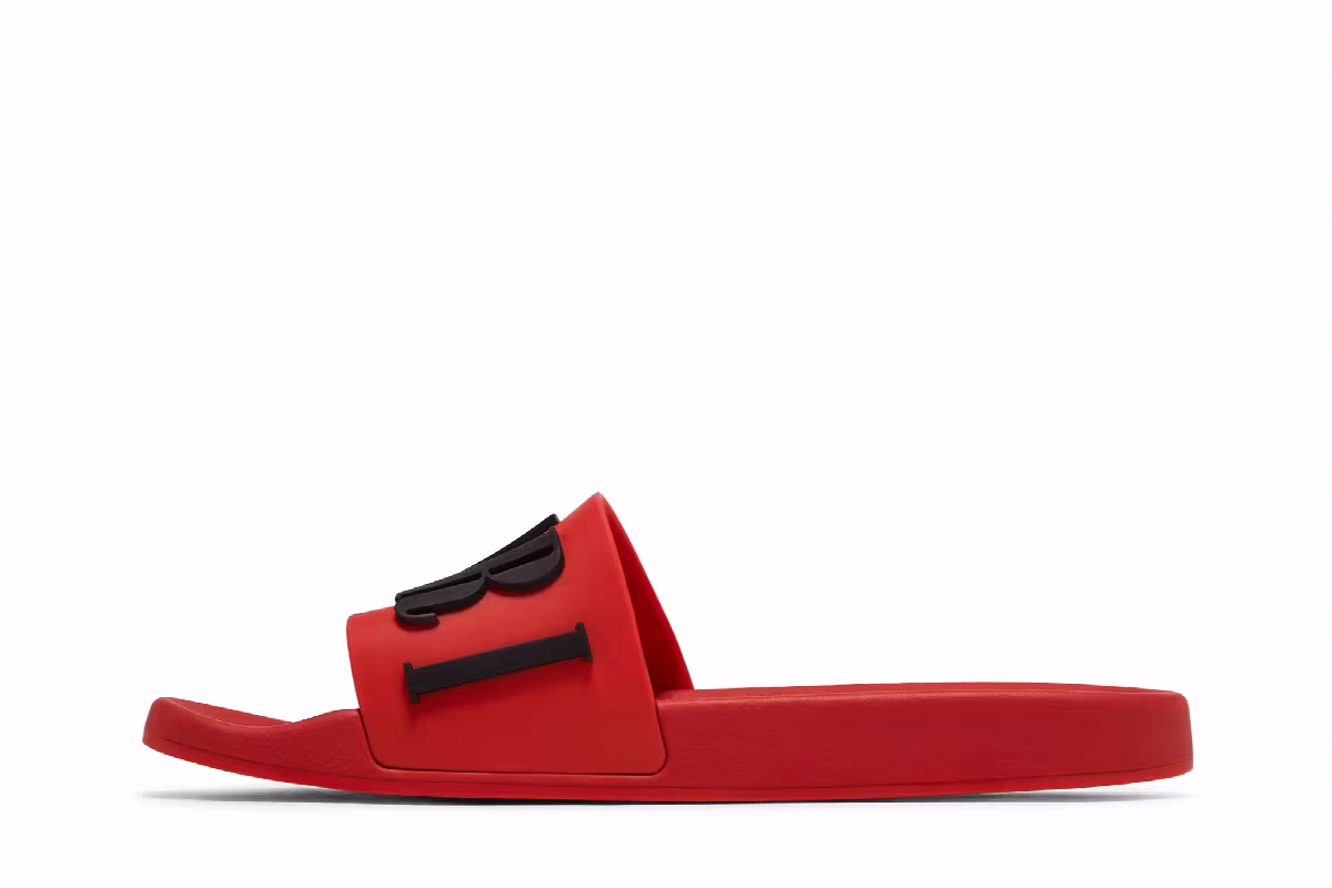 Amiri Rubber Classic Logo Pool Slide Red, view 4
