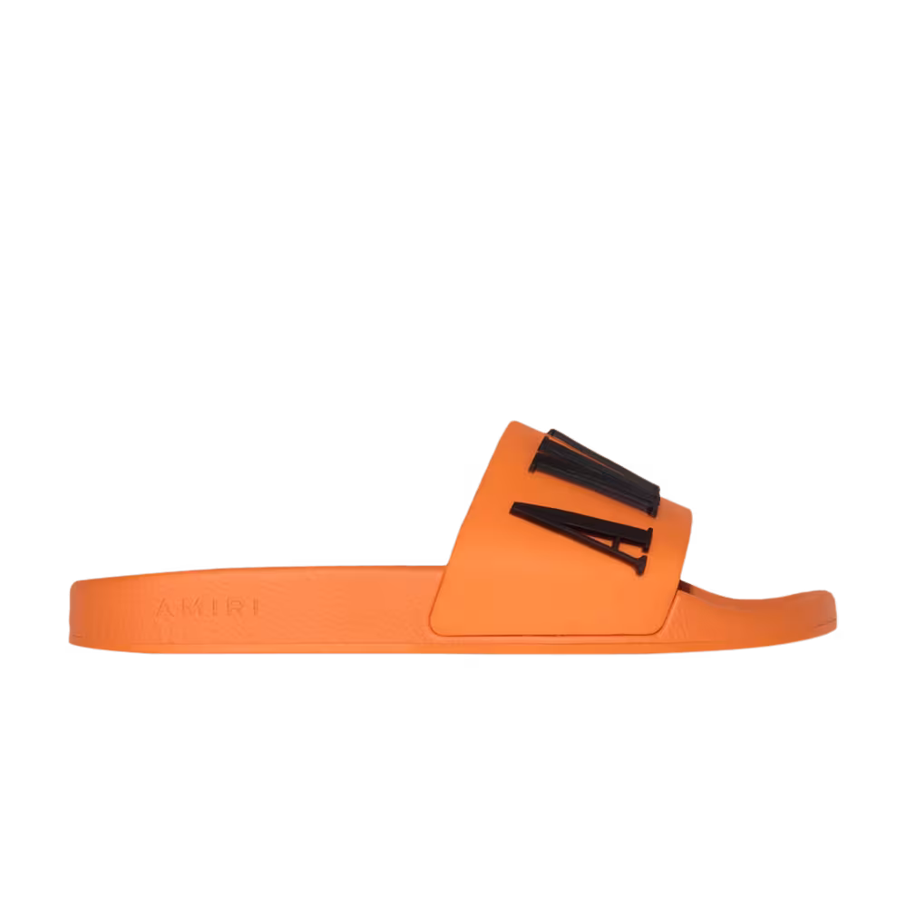 Amiri Rubber Classic Logo Pool Slide Orange