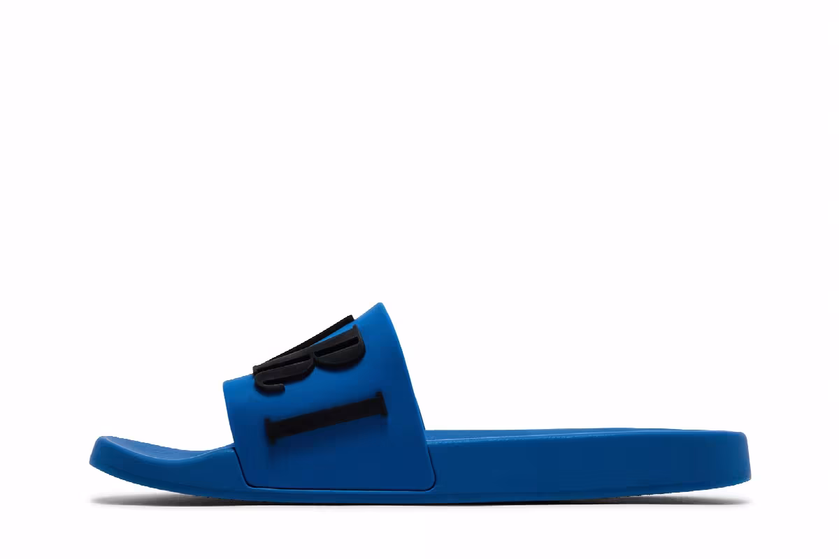 Amiri Rubber Classic Logo Pool Slide Blue, view 4
