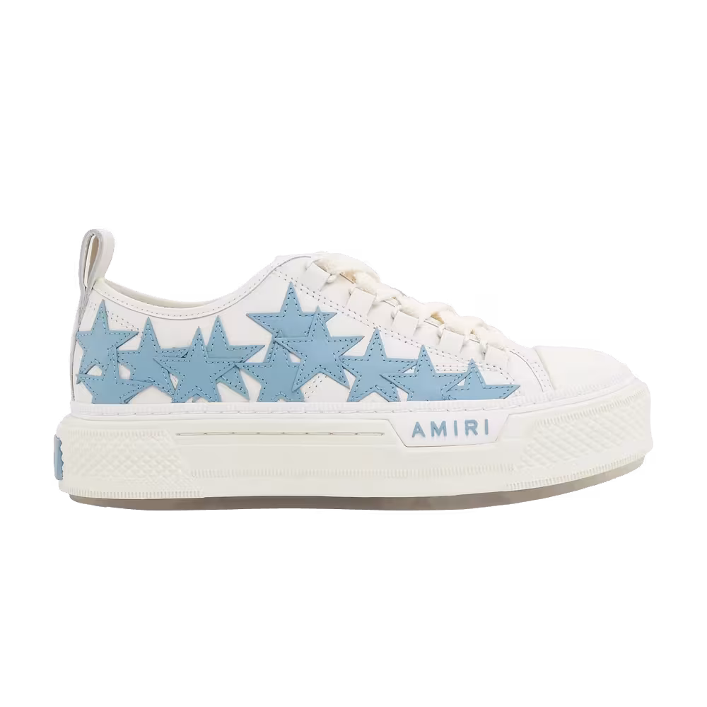 Amiri Women's Stars Court Leather Low Ocean Sky