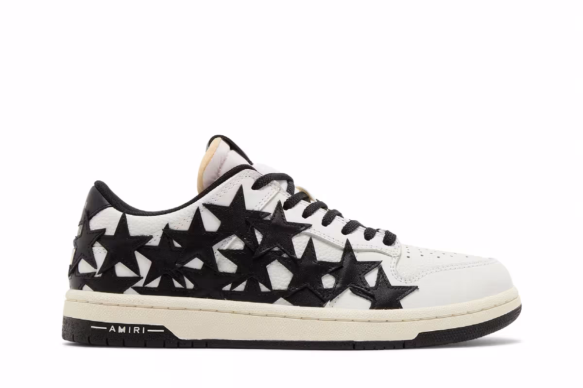 Amiri Women's Stars Low White Black, view 2