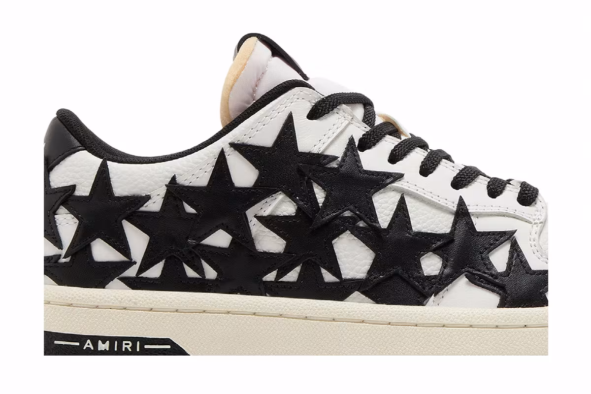 Amiri Women's Stars Low White Black, view 3