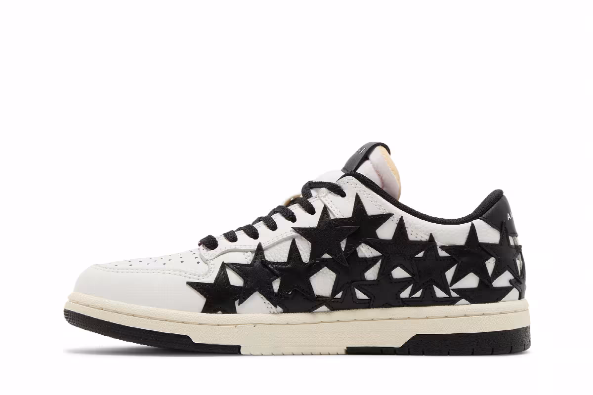 Amiri Women's Stars Low White Black, view 4