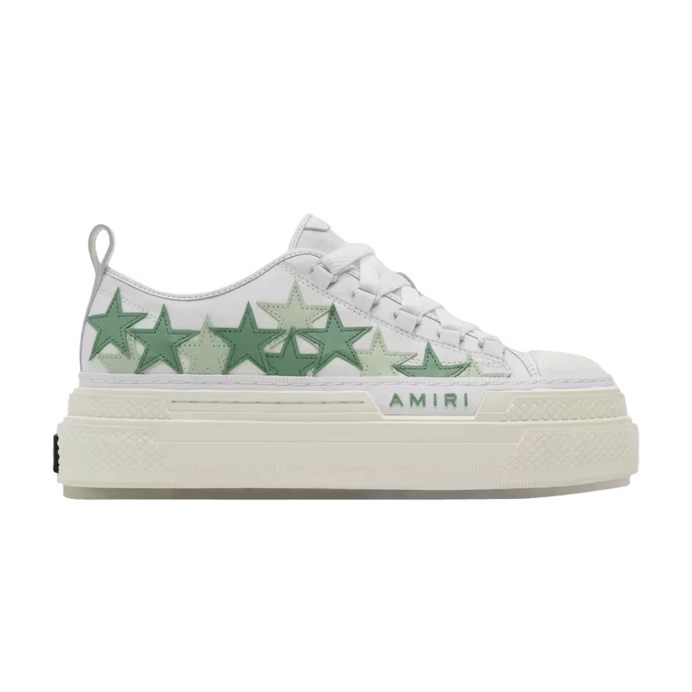 Amiri Women's Platform Stars Court Low White Green