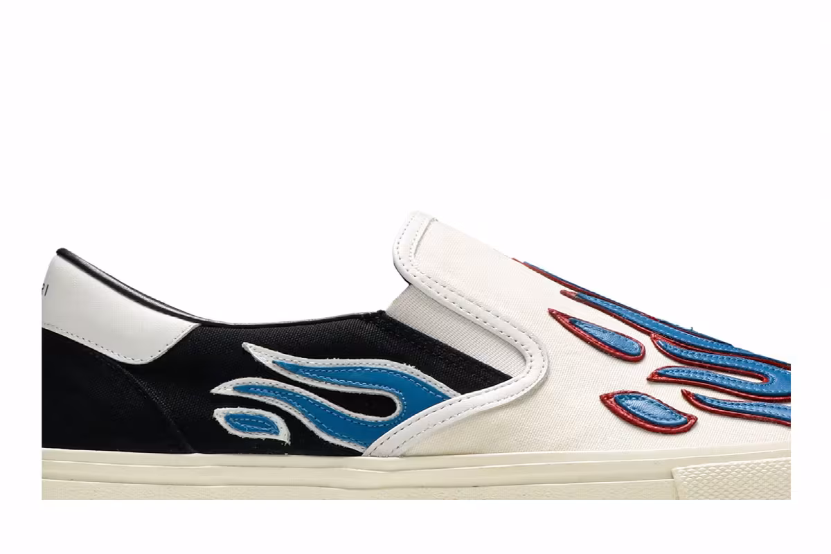 Amiri Slip-On Flame - Black White Blue, view 3