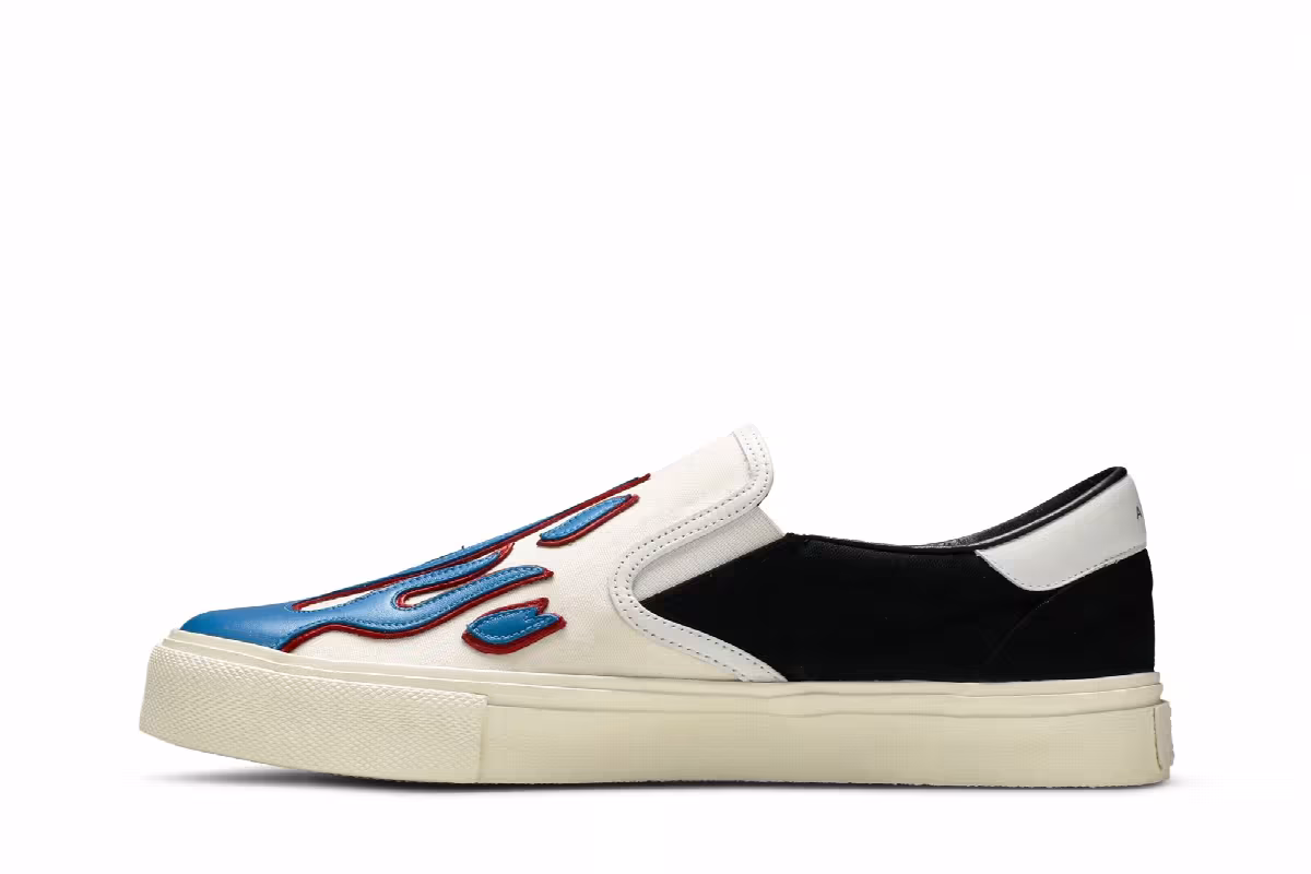 Amiri Slip-On Flame - Black White Blue, view 4