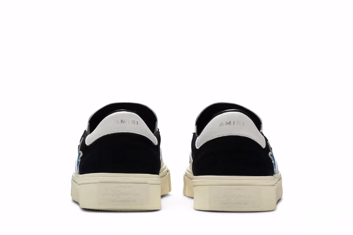 Amiri Slip-On Flame - Black White Blue, view 7